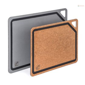   G21 EcoCut szeletelődeszka természetes cellulózból – 2 darabos készlet, grafit/barna színben
