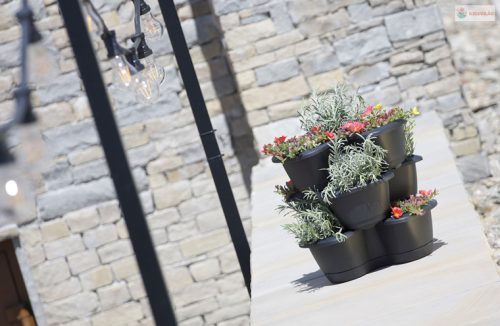 Prosperplast RESPANA TRIO kaspó gyógynövényekre antracit