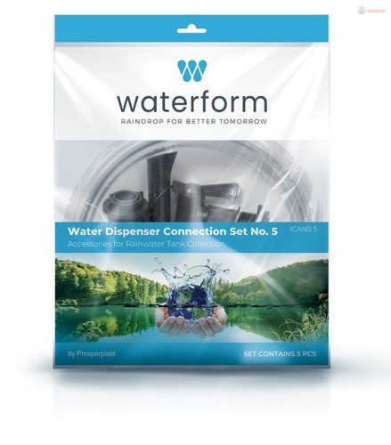 Prosperplast tartozék az esővízgyűjtő hordókhoz ICANSET 5 (csap + csatlakozók + tömlő)