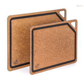   G21 EcoCut vágódeszka természetes cellulózból – 2 db-os készlet, barna