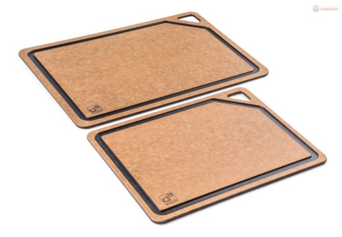 G21 EcoCut vágódeszka természetes cellulózból – 2 db-os készlet, barna
