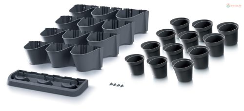 Prosperplast CASCADE GARDEN vízszintes kaspó készlet antracit