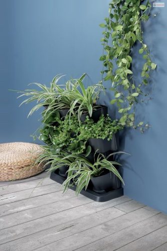 Prosperplast CASCADE GARDEN vízszintes kaspó készlet antracit