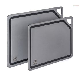   G21 EcoCut szeletelődeszka természetes cellulózból – 2 darabos készlet, grafit színben