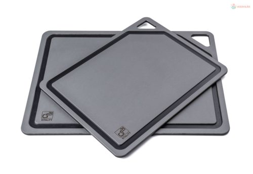 G21 EcoCut szeletelődeszka természetes cellulózból – 2 darabos készlet, grafit színben
