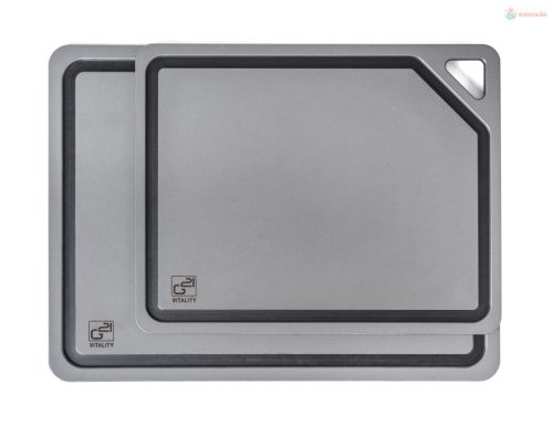 G21 EcoCut szeletelődeszka természetes cellulózból – 2 darabos készlet, grafit színben