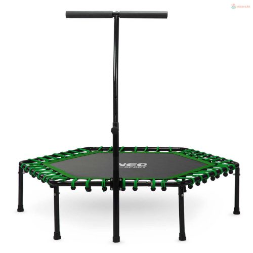 Neo-Sport fitness trambulin fogantyúval 127 cm – zöld