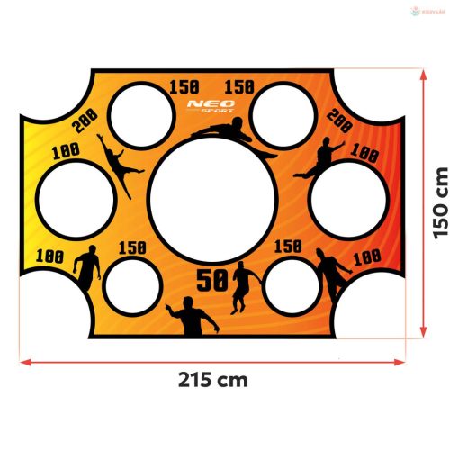 Kapura rögzíthető célzóháló Neo-Sport 215 x 150 cm