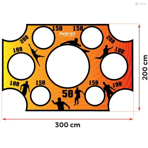 Kapura rögzíthető célzóháló Neo-Sport 300 x 200 cm