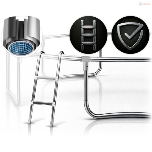 Trambulin létra 312-435cm 10-14ft 2-stopniowa Neo-Sport