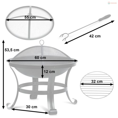 Berdsen kerti tűzrakó kosár 60 cm – BD-880