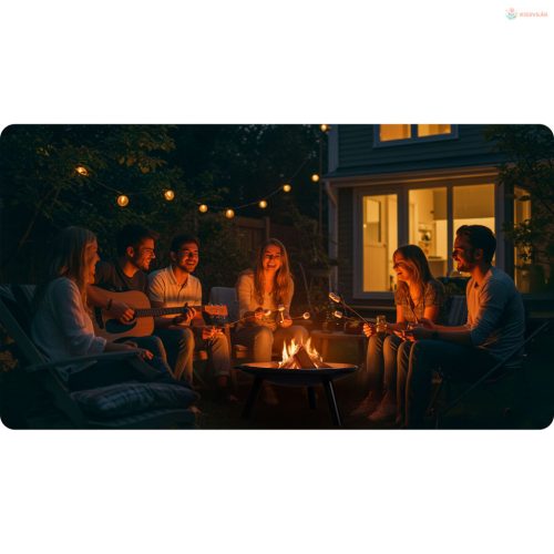 Berdsen kerti tűzrakó kosár roséval 60 cm – BD-881