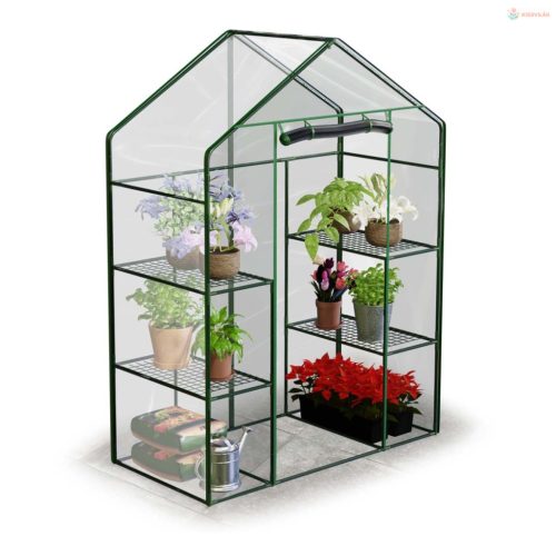 Üvegház két polccal 140 x 71 x 195 cm Plonos 4922