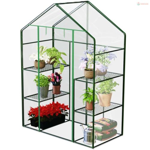 Üvegház két polccal 140 x 71 x 195 cm Plonos 4922