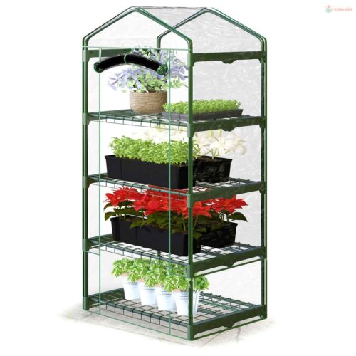 Üvegház polccal 70 x 50 x 160 cm Plonos