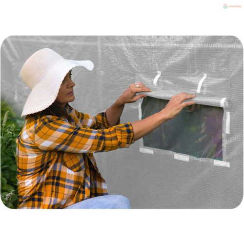 Kerti fóliasátor 2 x 3,5 m (7m2) fehér Plonos