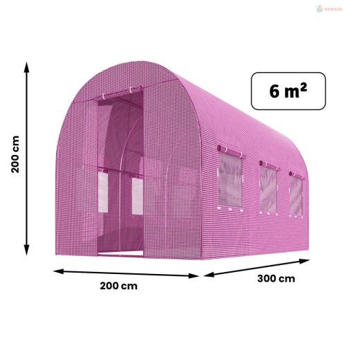 Kerti fóliasátor 2 x 3 m Plonos
