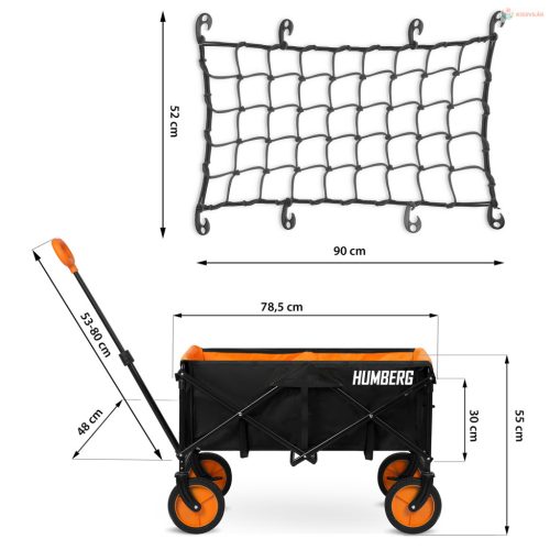 Humberg összecsukható szállítókocsi 100L – HM-513 (2 az 1-ben)