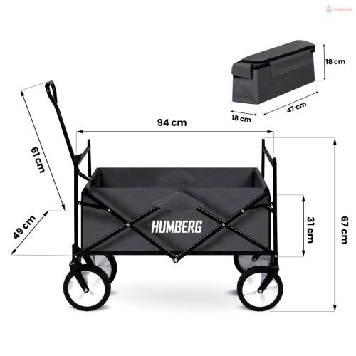 Humberg összecsukható szállítókocsi 80L – HM-514