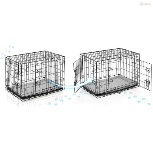 Fém kutya kennel fekhellyel