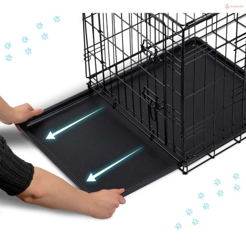 Fém kutya kennel fekhellyel