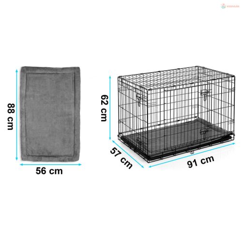 Fém kutya kennel fekhellyel