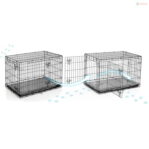 Fém kutya kennel fekhellyel