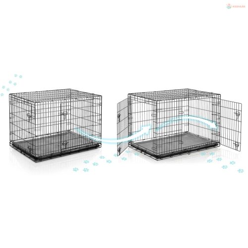 Fém kutya kennel fekhellyel