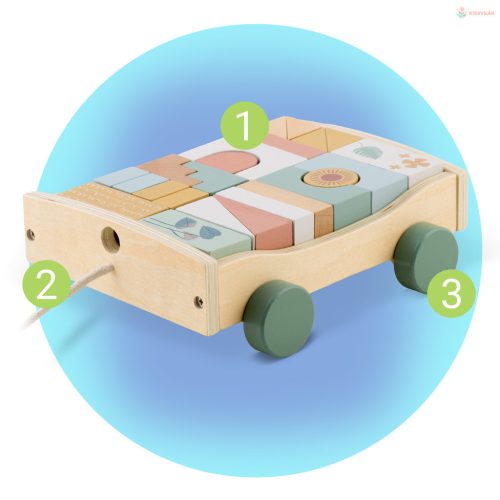 Fa húzható játék kockákkal Nukido NK-853