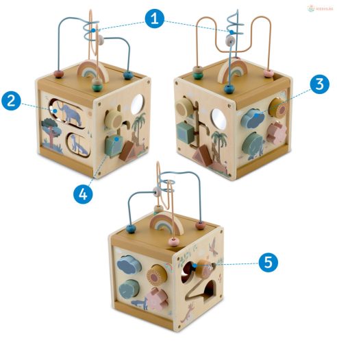 Fa szenzoros játék kocka Nukido NK-861