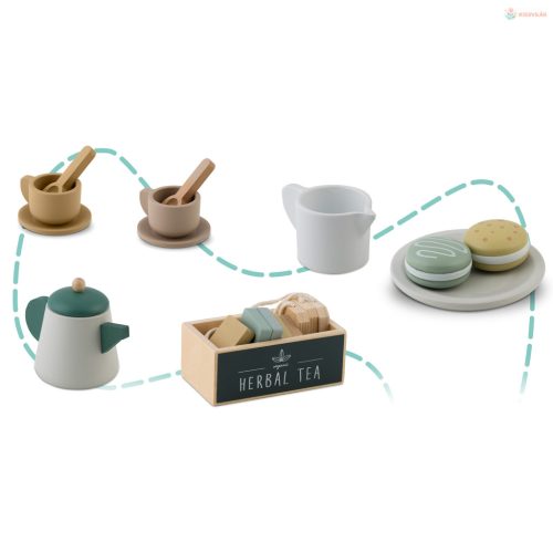 Fa teáskészlet tálcával Nukido NK-864