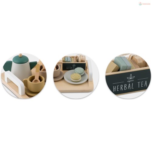 Fa teáskészlet tálcával Nukido NK-864