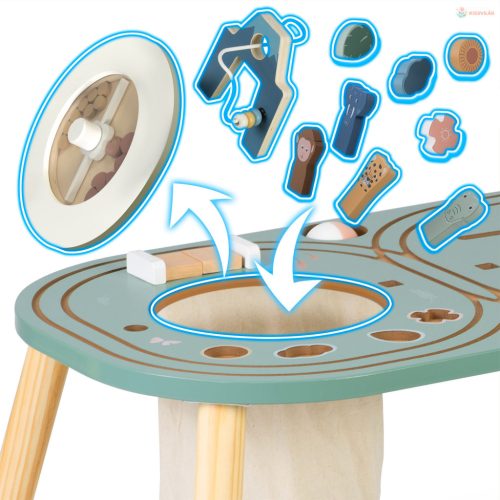 Fa játékasztal tárolóval Nukido NK-865