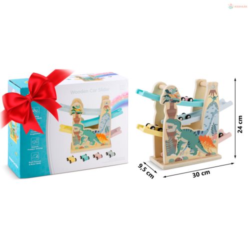 Fa csúszda játék kisautókkal Ricokids RK-867