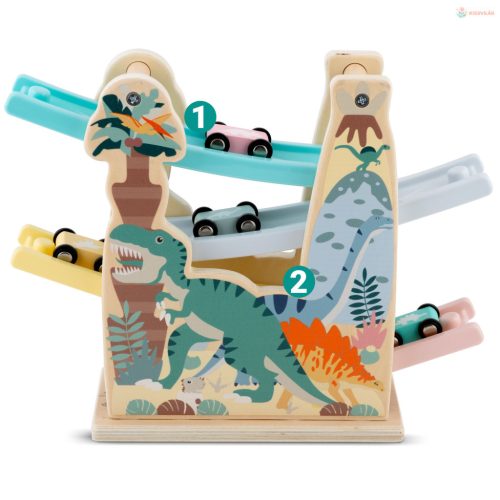 Fa csúszda játék kisautókkal Ricokids RK-867