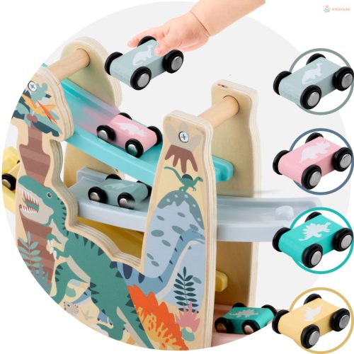 Fa csúszda játék kisautókkal Ricokids RK-867