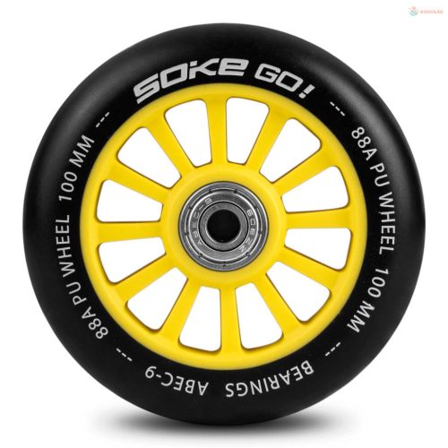 Rollerkerekek 100 mm sárga 2 db
