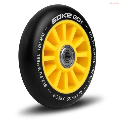 Rollerkerekek 100 mm sárga 2 db