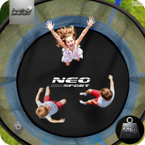 Kerti trambulin 6ft/183cm belső védőhálóval és létrával Neo-Sport
