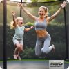 Kerti trambulin 12FT/374 cm külső védőhálóval és létrával Neo-Sport – zöld