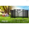 Kerti trambulin 13FT/404 cm külső védőhálóval és létrával Neo-Sport – zöld