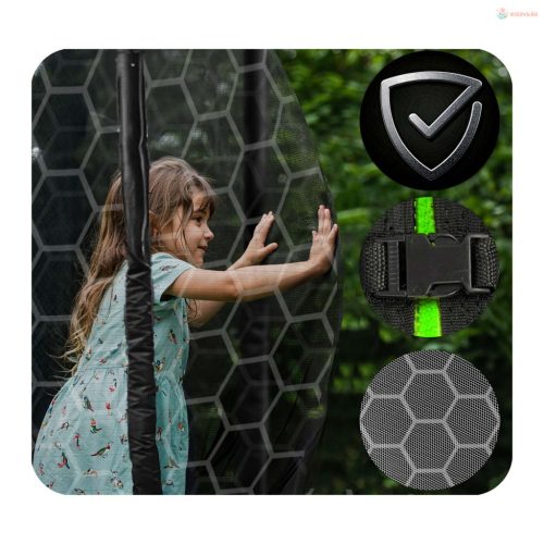 Kerti trambulin 14ft/435cm belső védőhálóval és létrával Neo-Sport