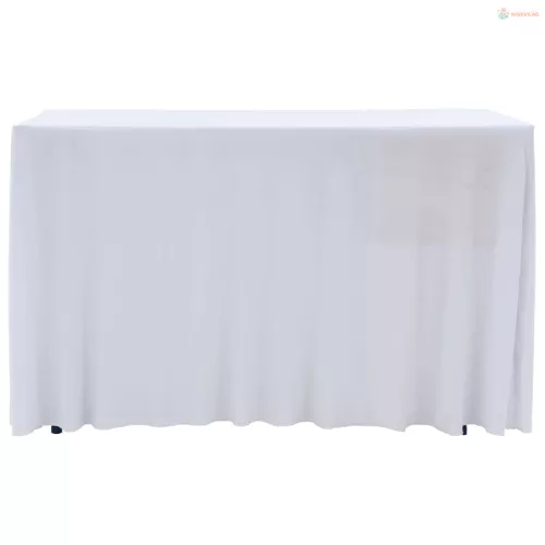2 darab fehér sztreccs asztalszoknya 243 x 76 x 74 cm