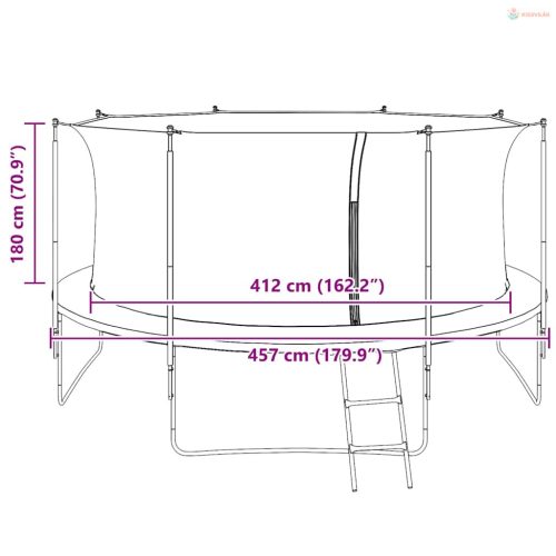 Védőháló kerek trambulinhoz 4,57 m