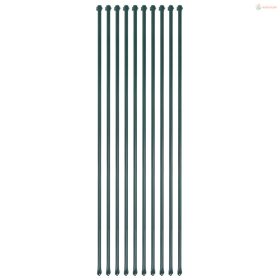 10 db zöld kerti növénytámasztó rúd 1,5 m