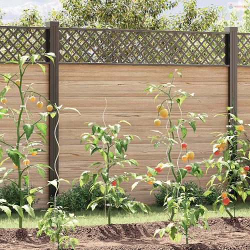 5 db spirál alakú horganyzott acél növény támaszték 110 cm