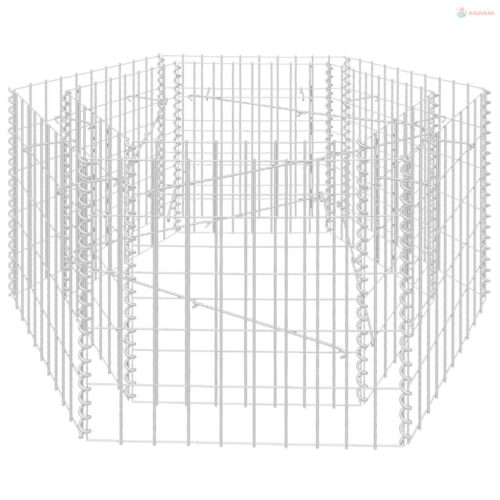 Hatszögletű gabion magaságyás 100 x 90 x 50 cm