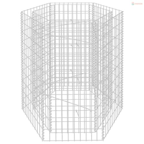 Hatszögletű gabion magaságyás 100 x 90 x 100 cm