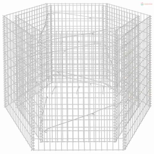 Hatszögletű gabion magaságyás 160 x 140 x 100 cm