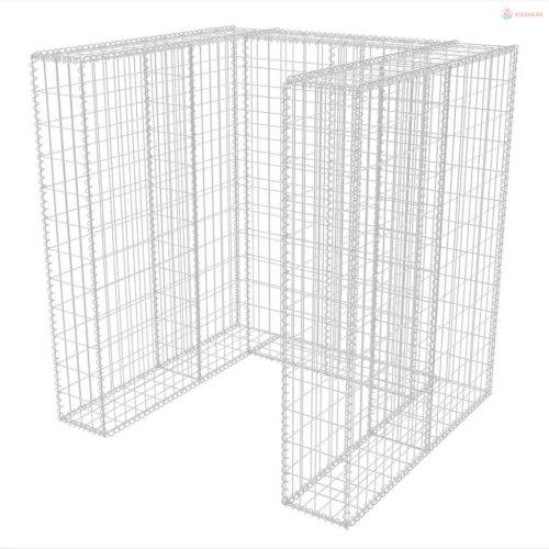 Acél gabion 1 db gurulós kukához 110 x 100 x 120 cm